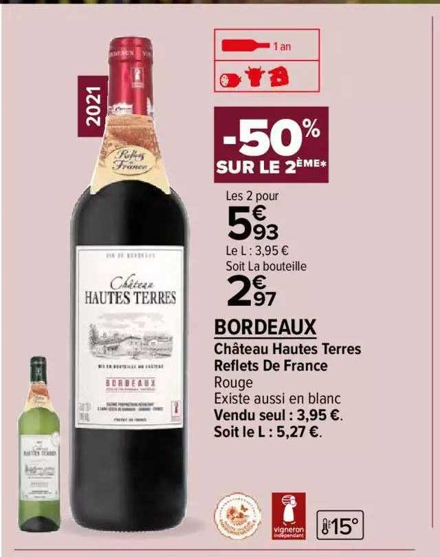 château hautes terres reflets de france rouge bordeaux