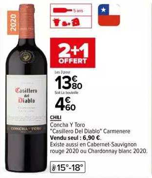 chili concha y toro "casillero del diablo" carmenere