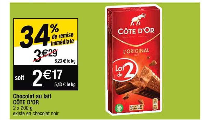 Chocolat Au Lait Côte D'or