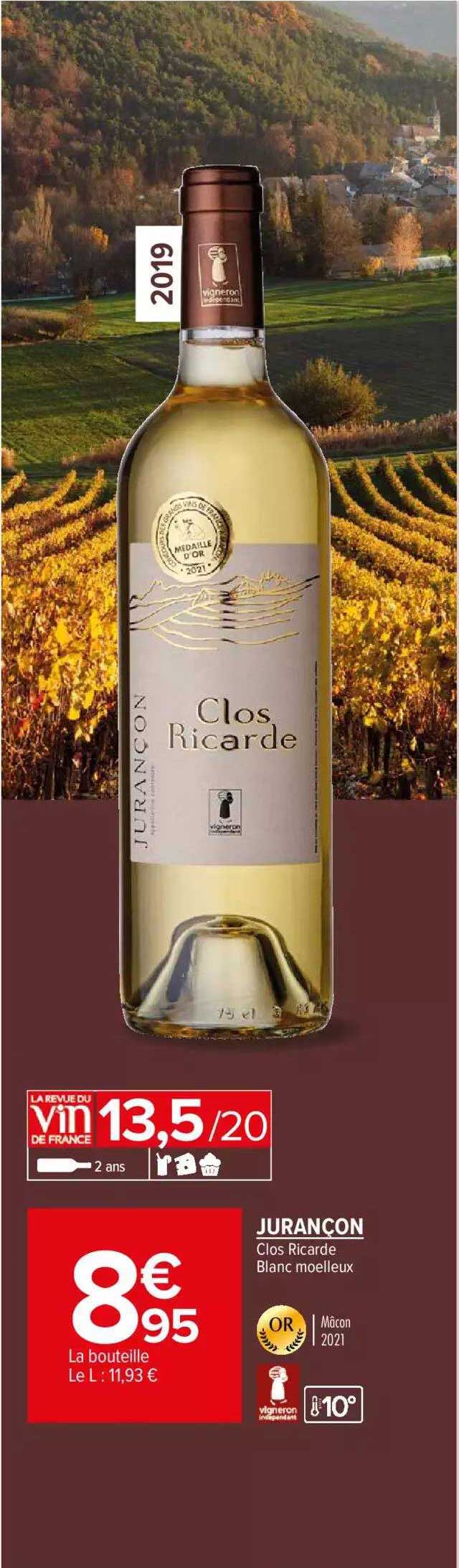 clos ricarde blanc moelleux jurançon