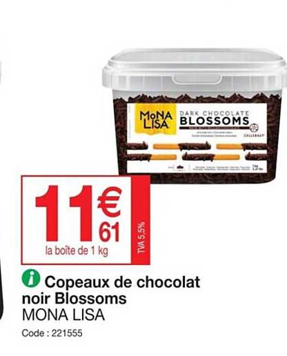 copeaux de chocolat noir blossoms mona lisa