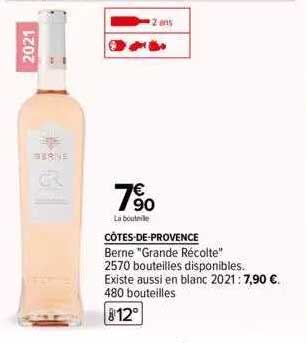 côtes-de-provence berne "grand récolte"