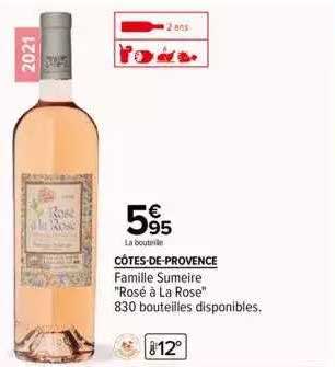 côtes-de-provence famille sumeire "rosé à la rose"