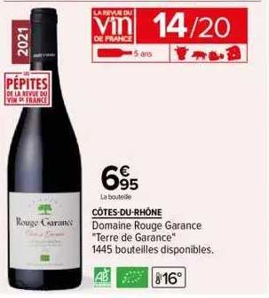 côtes-du-rhône domaine rouge garance "terre de garance"