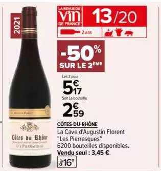 côtes-du-rhône la cave d'augustin florent "les pierrasques"