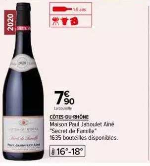 côtes-du-rhône maison paul jaboulet ainé "secret de famille"