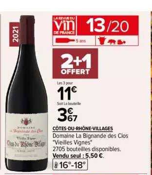 côtes-du-rhône-villages domaine la bignande des clos "vieilles vignes"