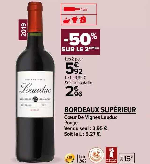 Cœur De Vignes Lauduc Rouge Bordeaux Supérieur