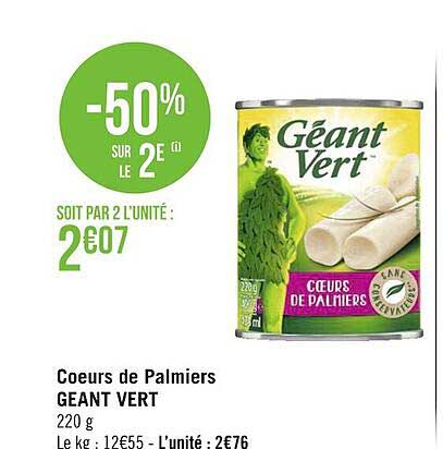 Cœurs De Palmier Geant Vert