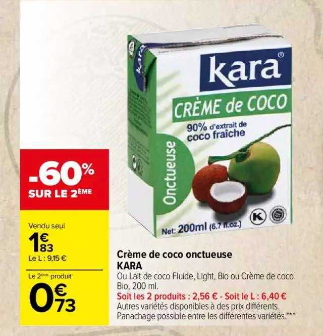 Crème De Coco Onctueuse Kara