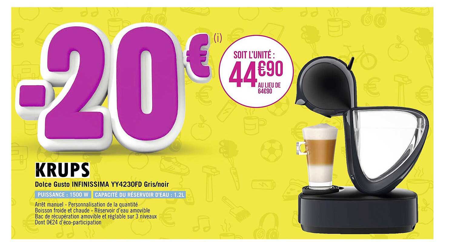 crups dolce gusto infinissima yy4230fd gris-noir