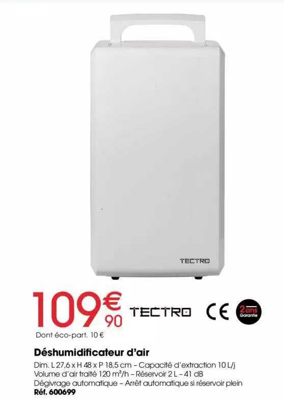 déshumidificateur d'air tectro