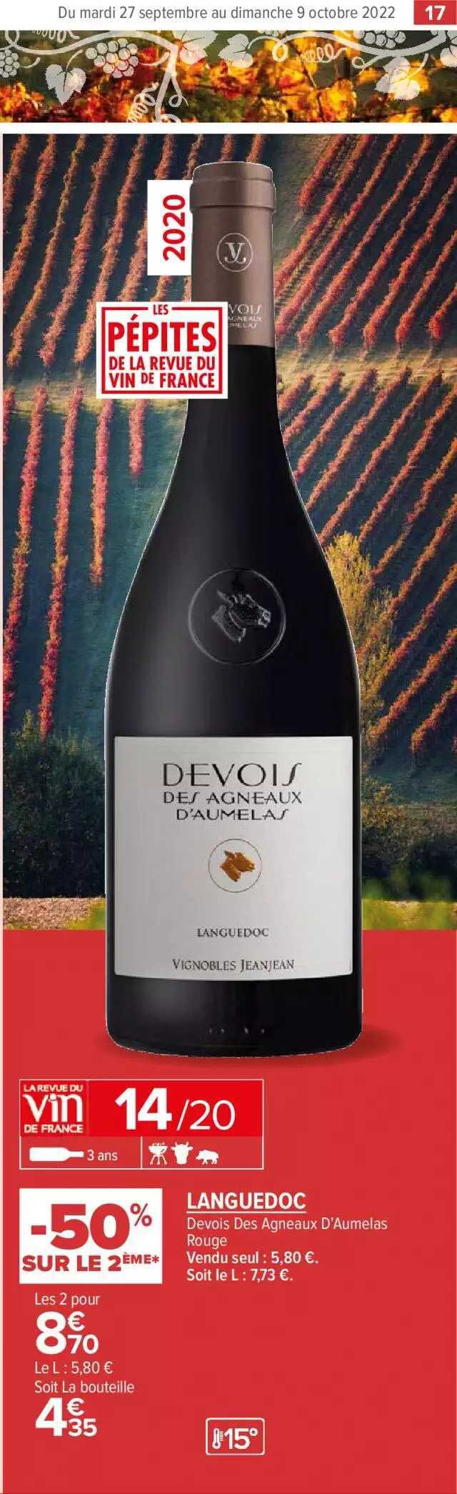 devois des agneaux d'aumelas rouge languedoc