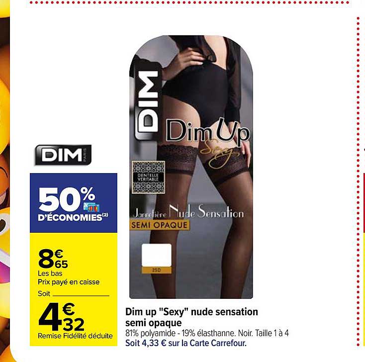 dim up "sexy" nude sensation semi opaque