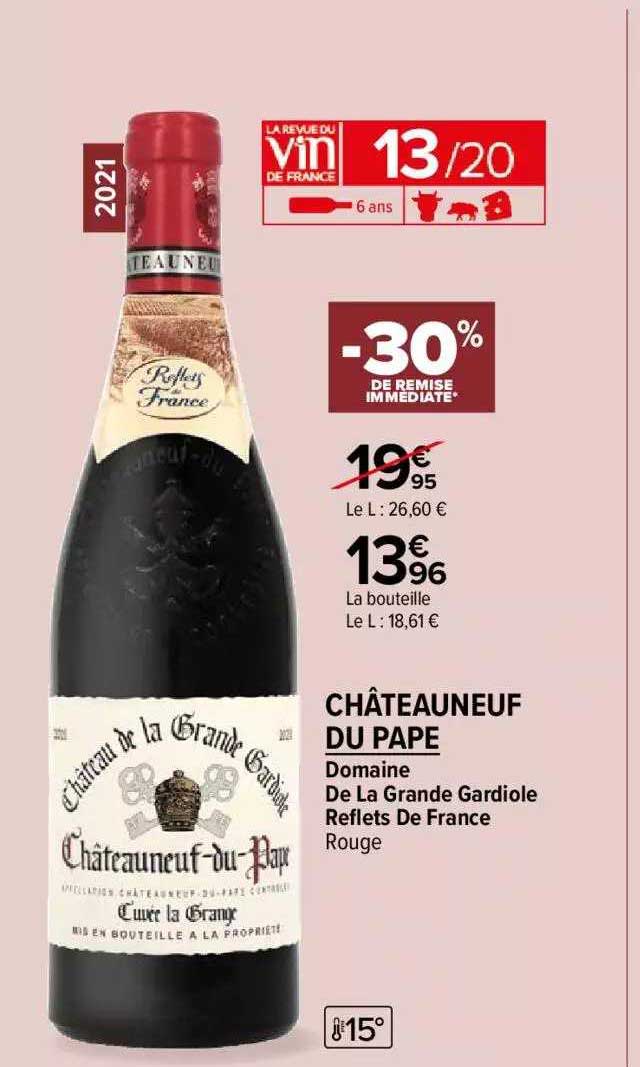 domaine de la grande gardiole reflets de france rouge châteauneuf du pape