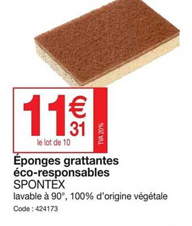 éponges grattantes éco-responsables spontex