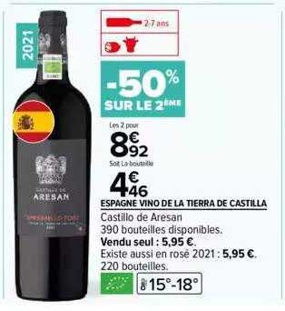 espagne vino de la tierra de castilla castillo de aresan
