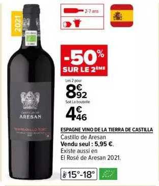 espagne vino de la tierra de castilla castillo de aresan