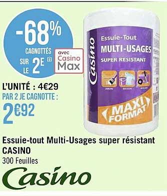 essuie-tout multi-usages super résistant