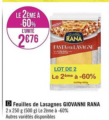 feuilles de lasagnes giovanni rana