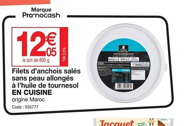 filets d'anchois salés sans peau allongés à l'huile de tournesol en cuisine