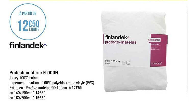 finlandek protection literie flocon