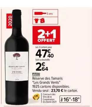 Fitou Réserve Des Tamaris "les Grand Vents"