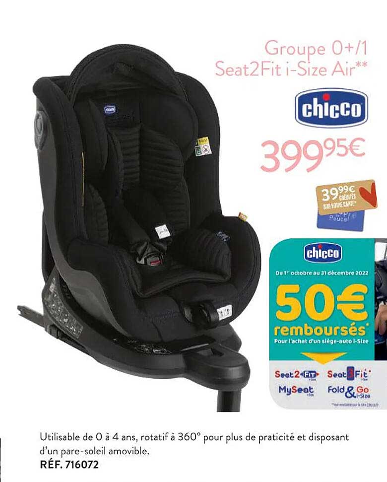 goupe 0+-1 seat 2 fit i-size air chicco