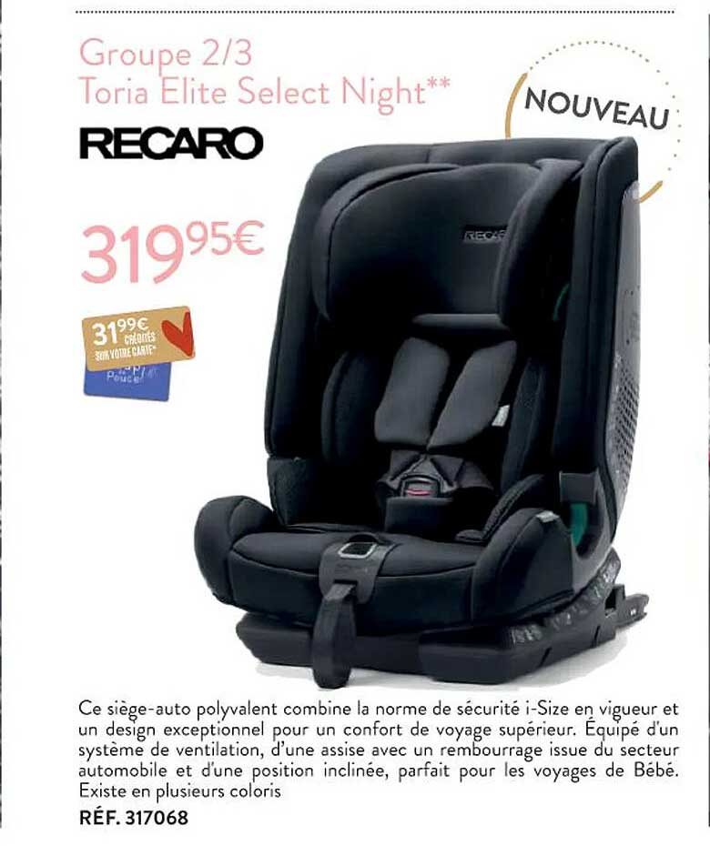 groupe 2-3 toria elite select night recaro
