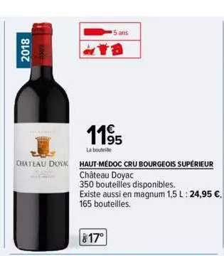haut-médoc cru bourgeois supérieur château doyac