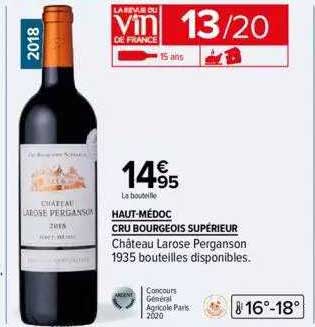 haut-médoc cru bourgeois supérieur château larose perganson
