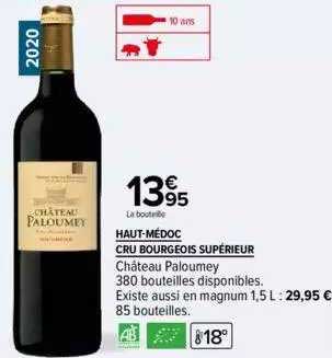 haut-médoc cru bourgeois supérieur château paloumey