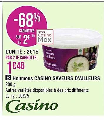 houmous casino saveur d'ailleurs