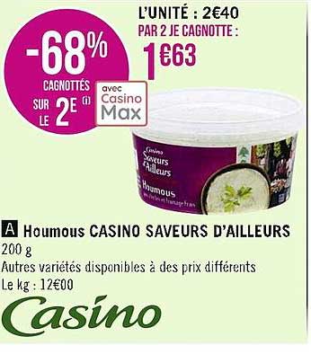 houmous casino saveurs d'ailleurs