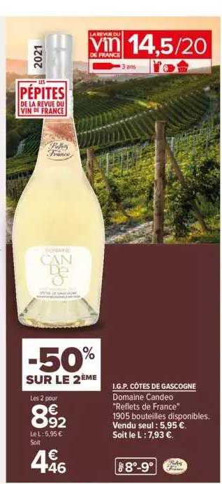 i.g.p. côtes de gascogne domaine candeo "reflets de france"