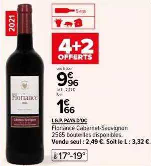 i.g.p. pays d'oc floriance cabernet-sauvignon