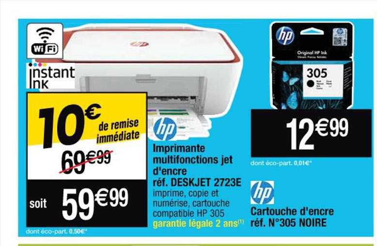 imprimante multifonctions jet d'encre hp, cartouche d'encre hp