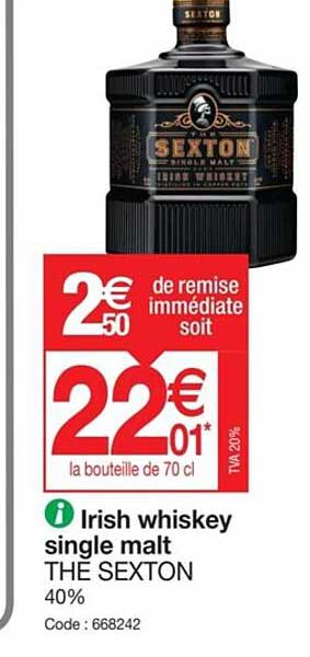 irish whiskey single malt the sexton