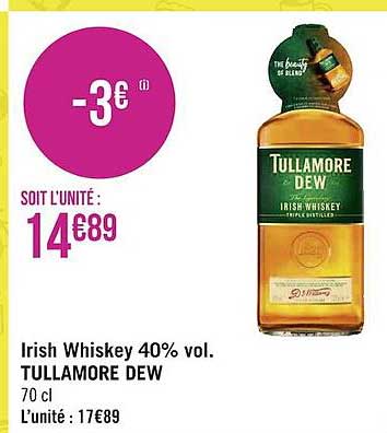 irish whisky 40% vol tullamore dew