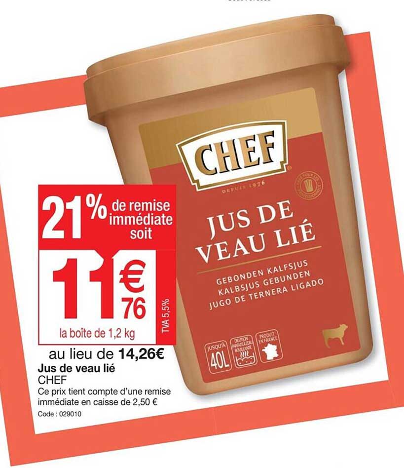 jus de veau lié chef
