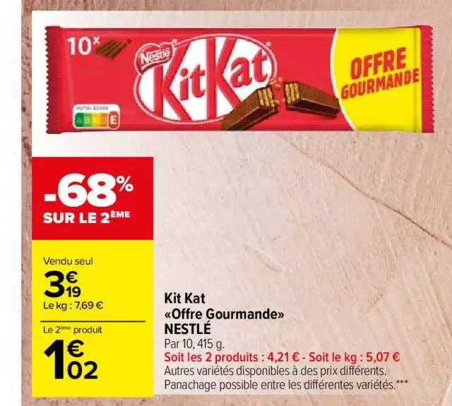 Kit Kat «offre Gourmande» Nestlé