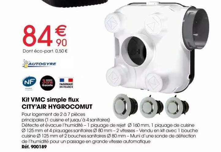 kit vmc simple flux city'air hygrocomut autogyre