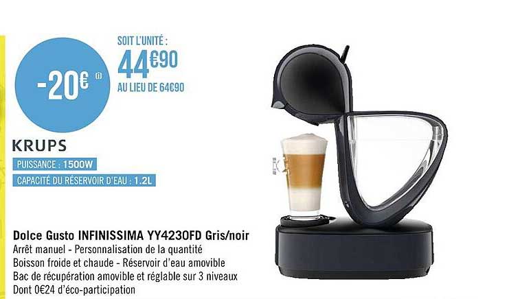 krups dolce gusto infinissima yy4230fd gris-noir