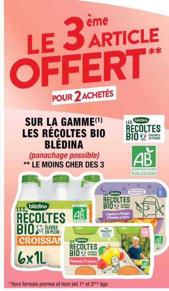 la gamme les récoltes bio blédina
