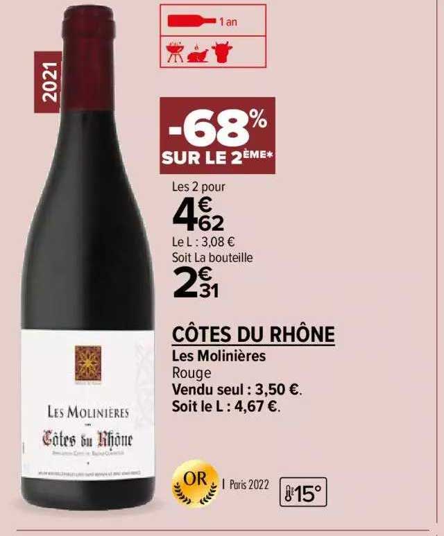 les molinières rouge côtes du rhône