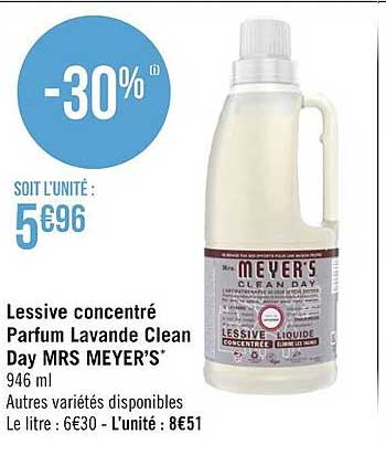 Lessive Concentré Parfum Lavande Clean Day Mrs Meyer's