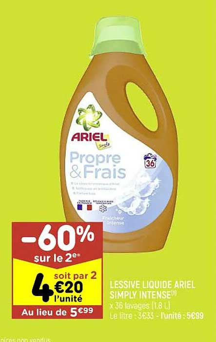 lessive liquide ariel simply intense