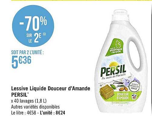 Lessive Liquide Douceur D'amande Persil