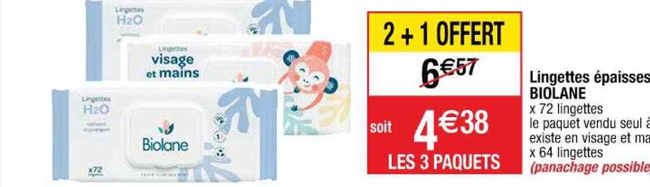 lingettes épaisses biolane