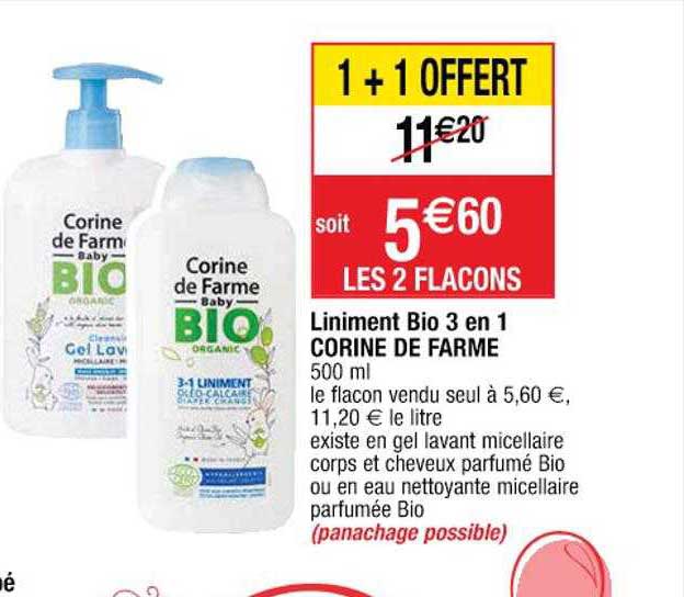 liniment bio 3 en 1 corine de farme